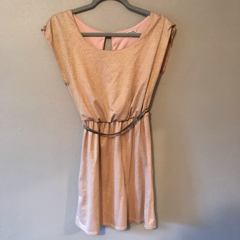 Blush pink, sparkly dress